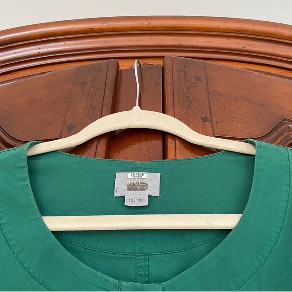 Grey Jason Wu Kelly Emerald Green Midi Button Front Shirt Dress | Size 10 - Picture 13 of 13